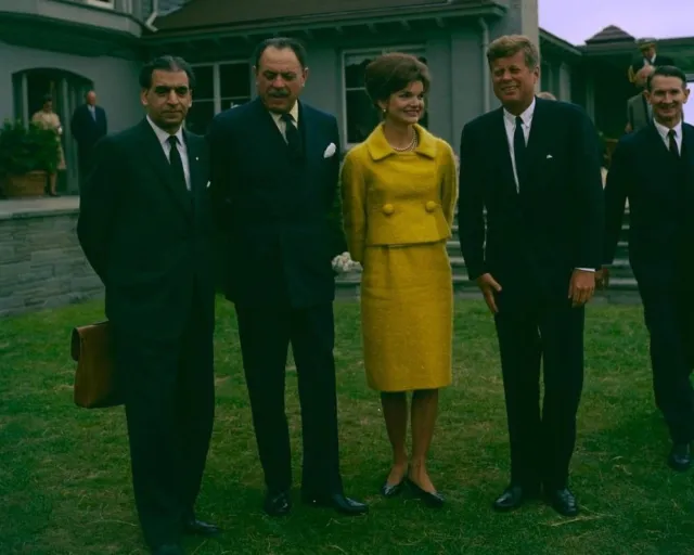 President John F. Kennedy and Jackie with Pakistan leader Khan New 8x10 Photo
