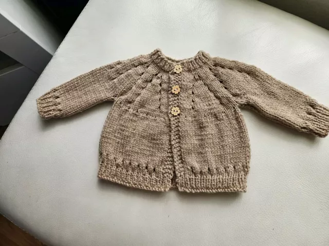 hand knitted baby cardigan newborn Biscuit new