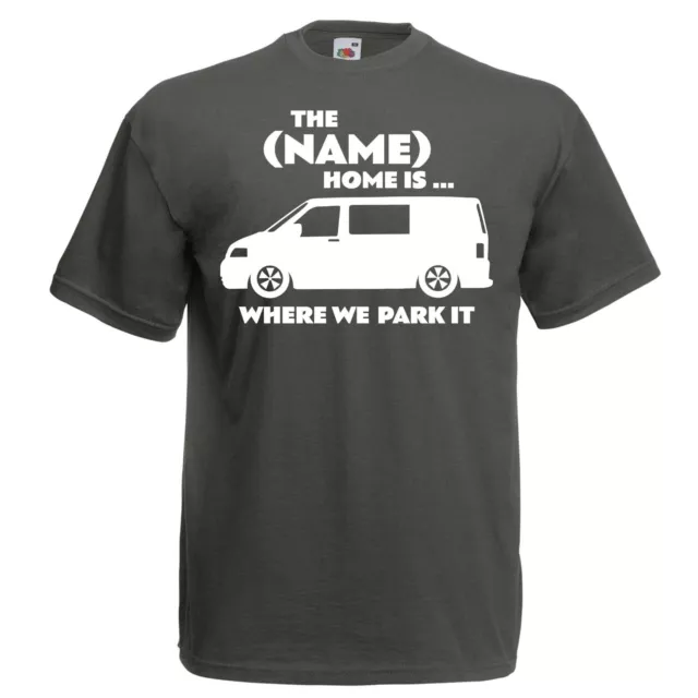 Home is where you Park It Camper T-shirt Personalised Camping Tshirt Campervan T