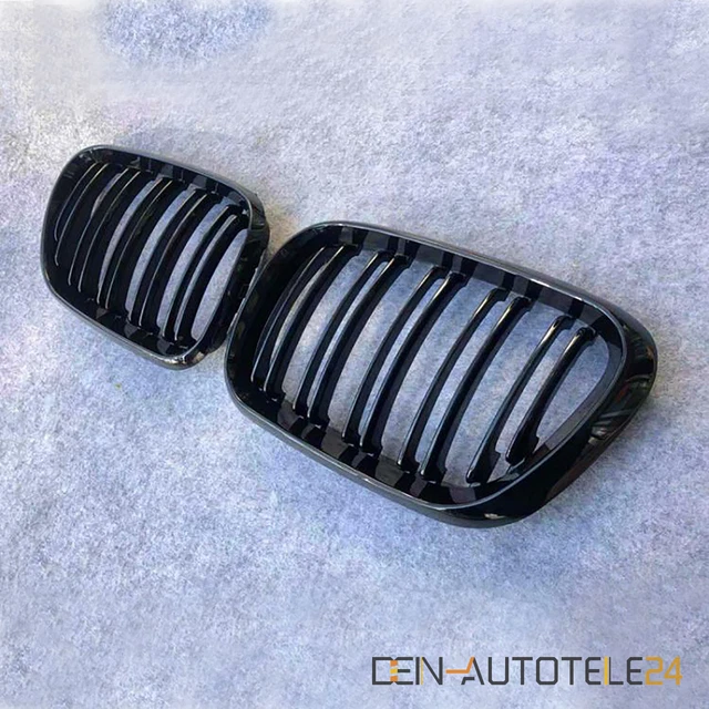 Sport Grill Kühlergrill Nieren Schwarz Glanz Doppelsteg Für BMW X5 E53 00-03