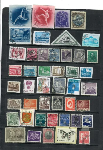 EASTERN EUROPE   MIX x 45 , ALL DIFFERENT,   USED LOT N