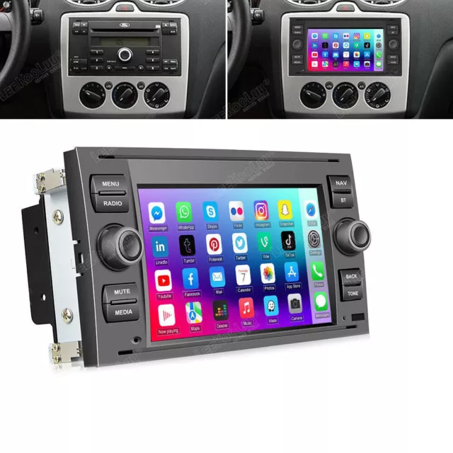 Für Ford Fiesta Mondeo Transit Focus Fusion Autoradio Android Mit GPS Navi WIFI