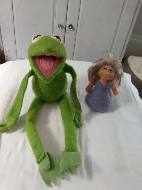Vintage Fisher Price Kermit And Miss Piggy Jim Henson Muppets