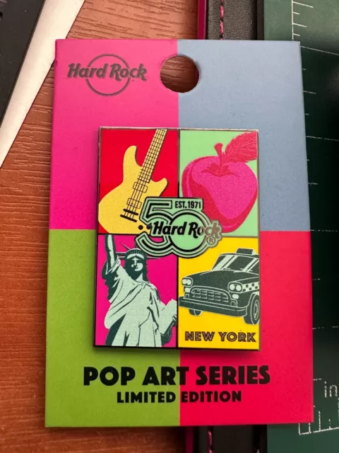 Hard Rock Cafe 50th Anniversary Pin Badge Pop Art Series New York