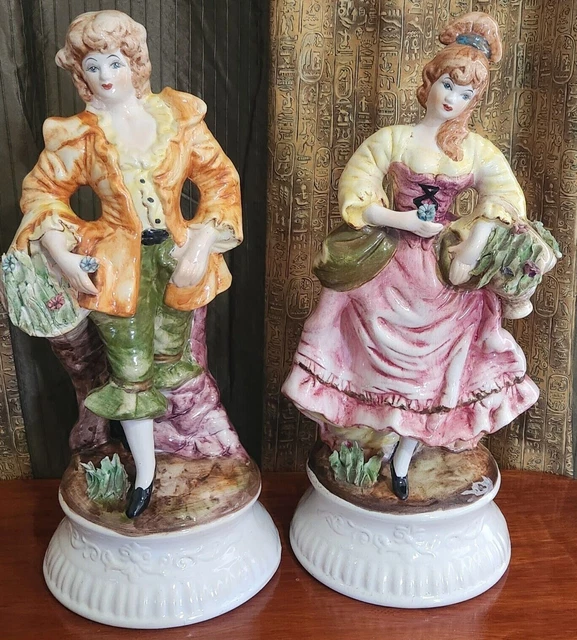 Vintage capodimonte clearance figurine lamps