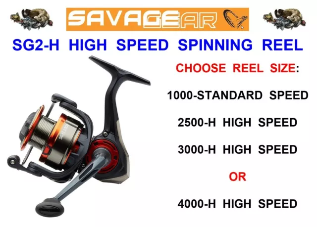 2022 SAVAGE GEAR Sg2-H High Speed Spinning Reel For Sg4 Sg8 Sgs5