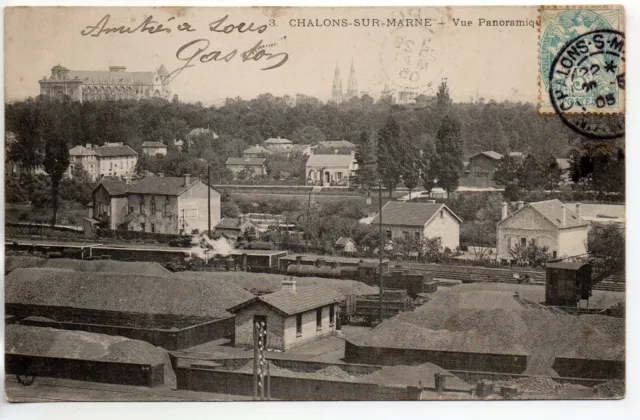 CHALONS SUR MARNE - Marne - CPA 51 - Gare Train - vue