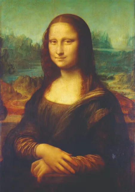 Da Vinci - Mona Lisa - A4 21x29.7cm QUALITY Canvas Art Print Poster Unframed