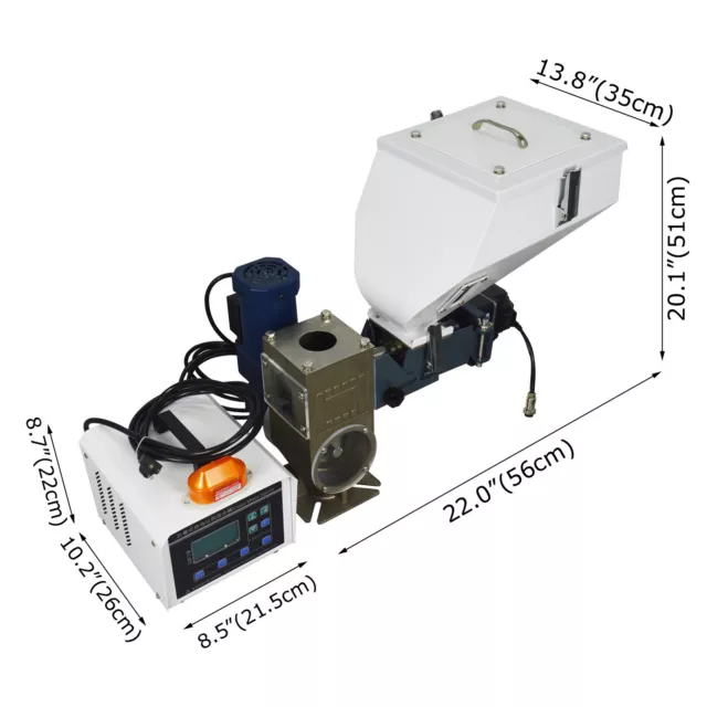 110V Color Masterbatch Screw Metering Mixer Plastic Injection Machine