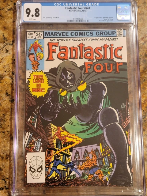 1982 Marvel Comics Fantastic Four 247 CGC 9.8. 1st Kristoff Vernard Dr. Doom