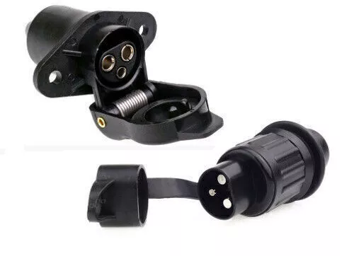 Anhänger Traktor Stecker Steckdose 3-polig nach DIN 72575 + DIN 9680 6-24 Volt