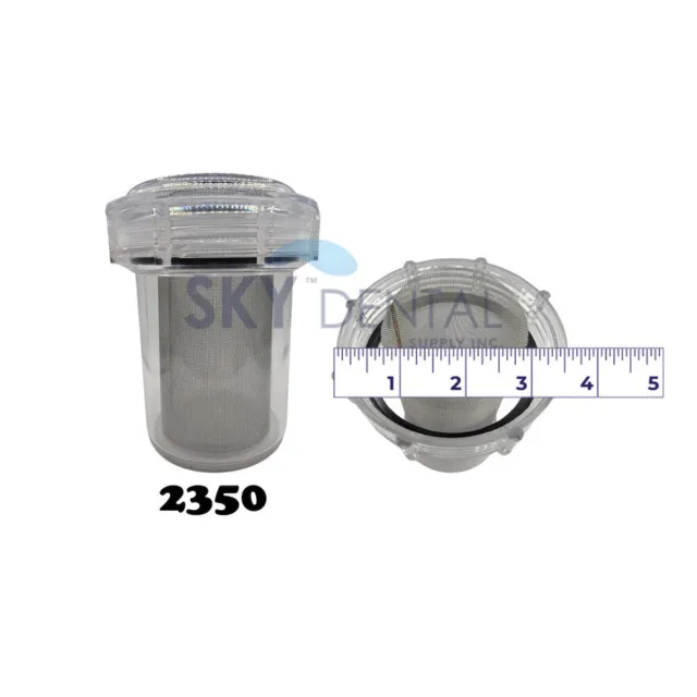 Up to 8x Dental Evacuation Canister Suction Vacuum Traps Filter 2350 (3 ½ x 4 ⅜)