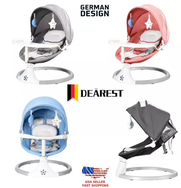DEÄREST Electric Baby Swing Rocking Chair Rocker Remote Control  Soothing Music