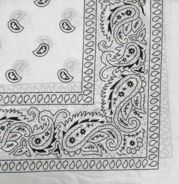 2 Pack Bandana 100% Cotton Paisley Print Double-Sided Scarf Head Neck Face Mask