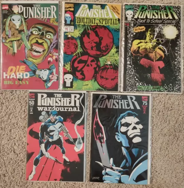 THE PUNISHER Special + Graphic Novel Comic Lot of 5 Vintage Marvel Comics 1992