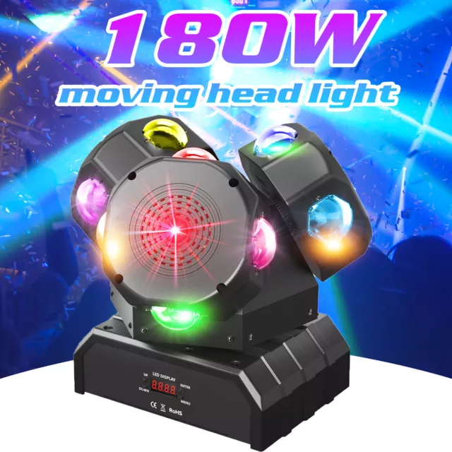 Laser Beam Moving Head LED 180W Strahl Bühnenlicht DMX DJ Party Stroboskoplicht