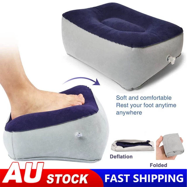 Travel Footrest Air Pillow Car Plane Leg Relax Cushion Inflatable Foot Rest AUS