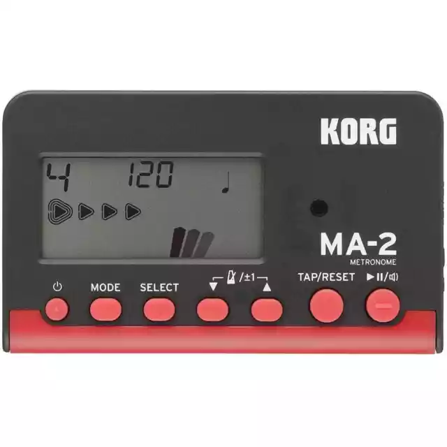 Korg MA-2 Digital Metronome - Black/Red - 400 Hours Of Continuous Use 2