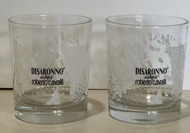 DISARONNO WEARS ROBERTO Cavalli Lowball / Old Fashion Liqueur Glasses ...