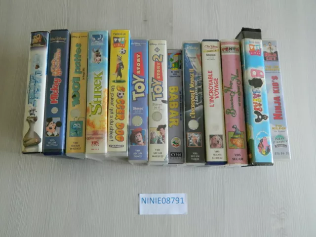 LOT 13 VHS DISNEY shrek ice age 1001 pattes ninja kids toy story babar barbapapa
