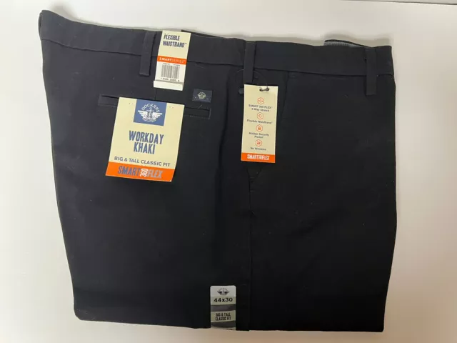 Men's Dockers Pants - Khaki - Big & Tall - Smart 360 Flex Stretch - Black.