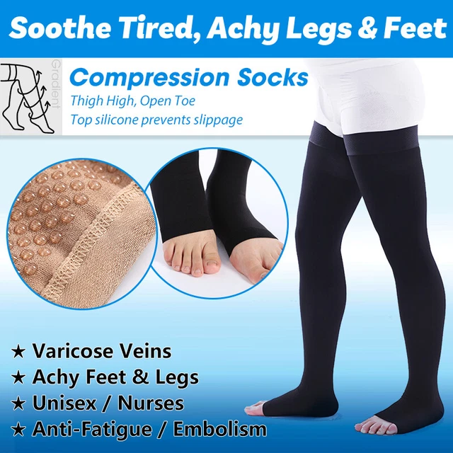 COMPRESSION STOCKINGS THIGH High Medical Nursing Edema 2332mmHg Men