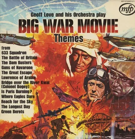 Geoff Love & His Orchestra - Big War Movie Themes (LP, Album, RE)