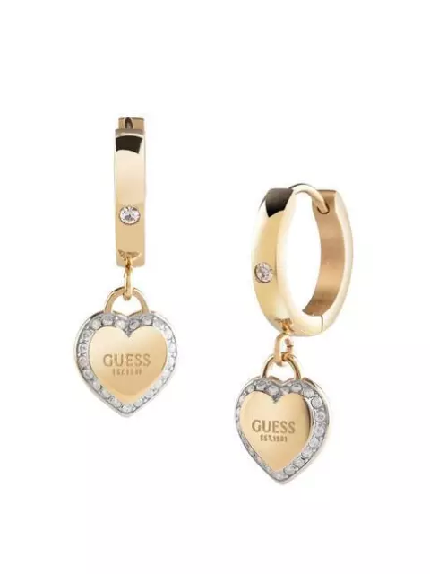 Boucles D'Oreilles GUESS Huggies Heart Jaune Or ND à Choisir = P Jaune Or Jub