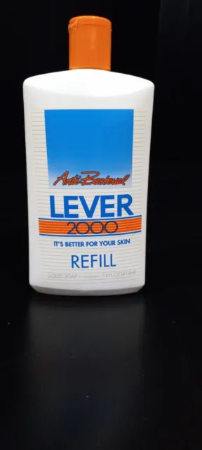 Discontinued Lever 2000 Anti-Bacterial Liquid Soap Refill 14Oz New Sealed Rare