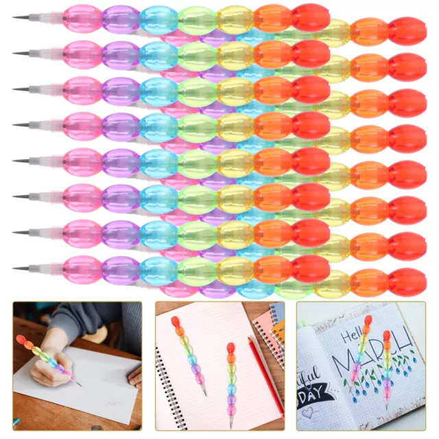 16Pcs Stackable Plastic Multi-Point Pencils for Writing and Drawing-FI