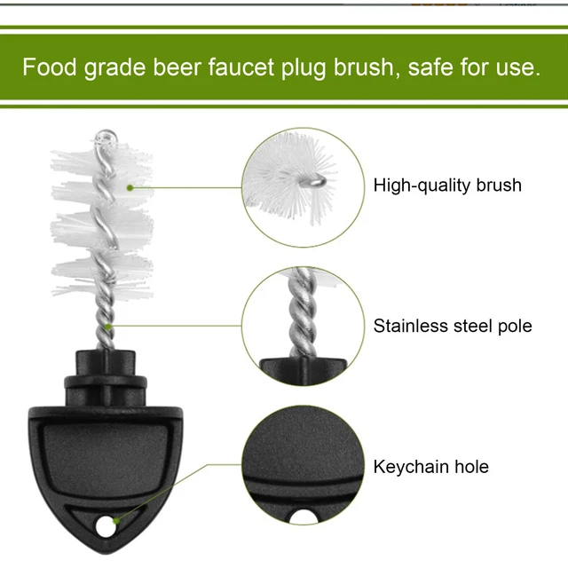 5Pcs Brosse Pour Robinet De Bière + 5Pcs Capuchon De Robinet De Bière Pressio QC