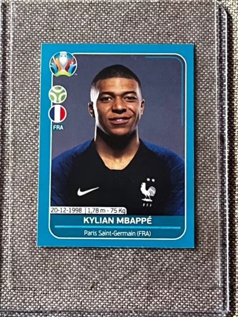 Sticker Panini Uefa Euro 2020  Kylian Mbappe France # 25 Rookie New Toploader