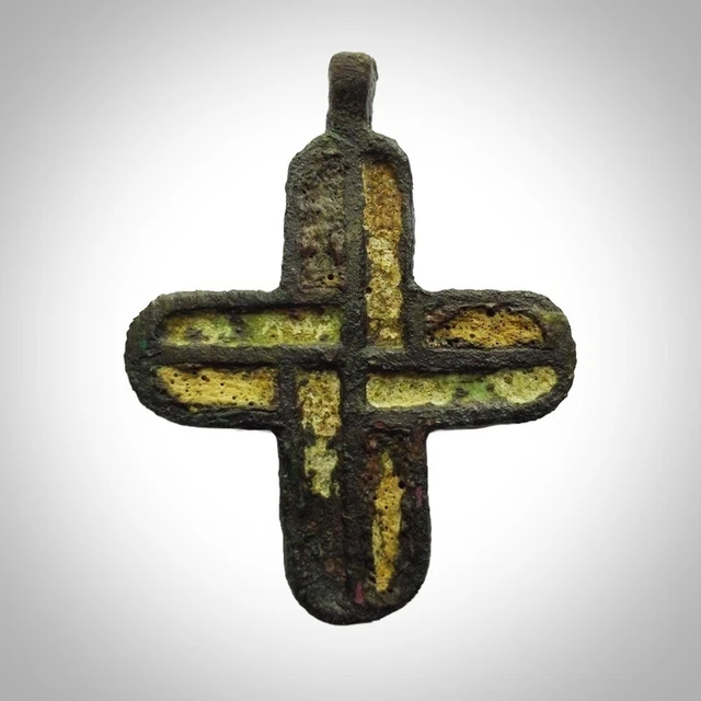 Ancient Viking Scandinavian Bronze Swastika Cross Pendant Kyivan Rus 9-11 c AD Ancient Viking Scandinavian Bronze Swastika Cross Pendant Kyivan Rus 9-11 c AD