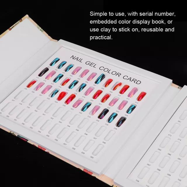 Professionnel 120Colors Nail Art Color Card Nail Polish Gel Color Display