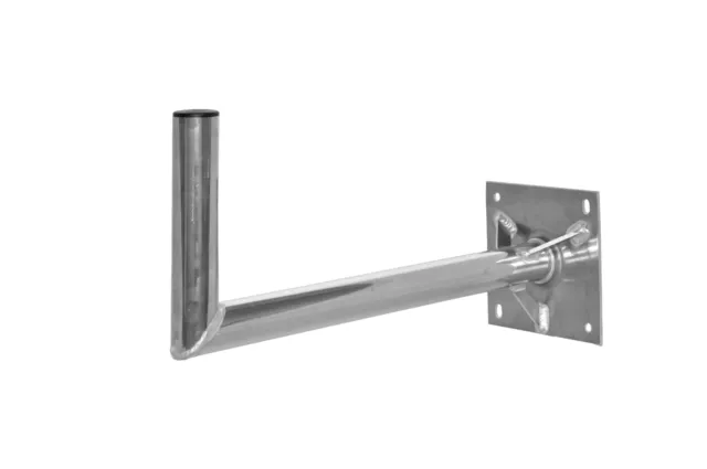 A.S.Sat 10070 Wandhalter für Sat Aluminium Edelstahloptik 70 cm mit Verstrebung