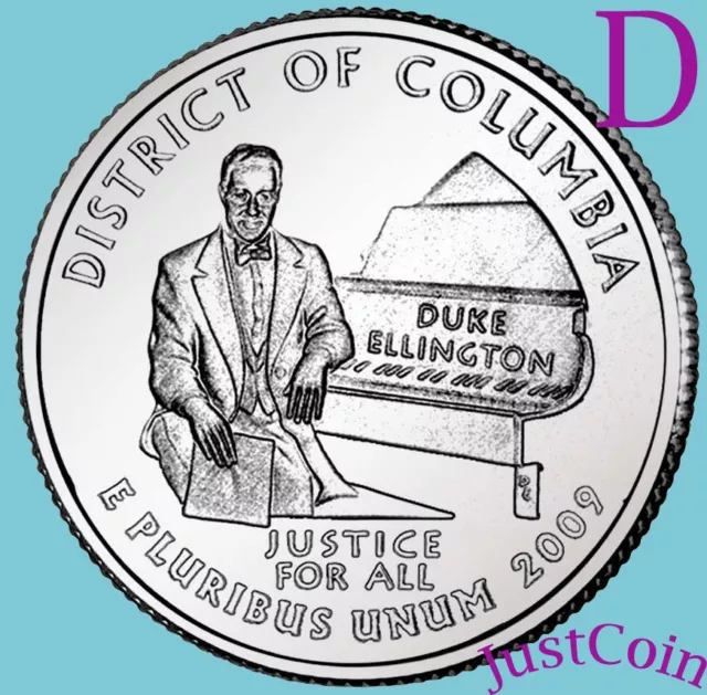 2009-D District Columbia (Dc) Quarter Uncirculated From Mint Dc& U.s.territories