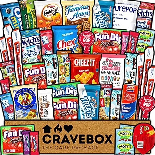 Paquete de cuidado (45 unidades) bocadillos comida galletas granola bar chips dulces ultimate