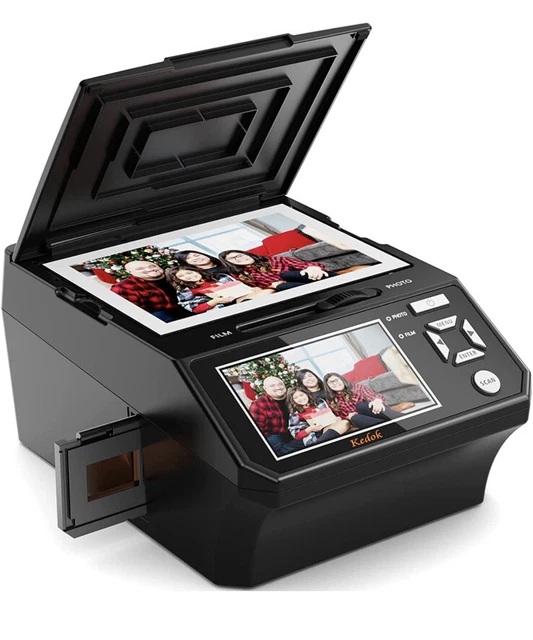 KEDOK Photo,NameCard,Slide & Negative Scanner with Large 5" LCD Screen,Film side