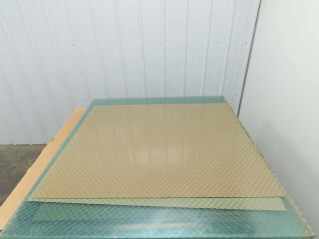 44"x 47-1/4" Fire Safety Wired Mesh Wire Reinforced Glass
