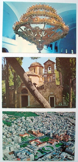 Lot Of 3 Vintage Unused Post Cards, Greece ****** 3 Cartes Postales De La Grèce