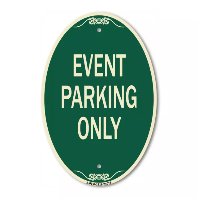 SignMission Designer Series Sign - Event Parking Only 12" x 18" Aluminum Sign