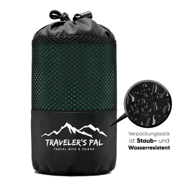 Traveler's Pal Hüttenschlafsack aus 100% hochqualitativer Baumwolle Grün