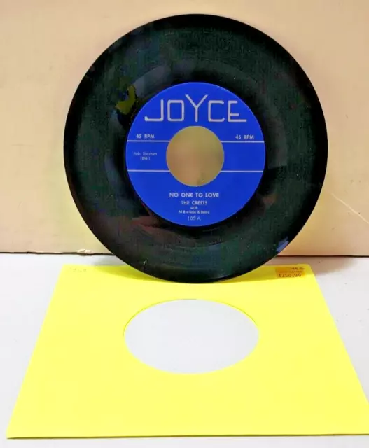 The Crests w/Al Brown Band- No One To Love/Wish She Was Mine - Joyce Records 105