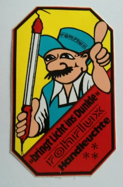 Promotional Stickers Rohrlux Hand Lamp Torch Light Car Workshop Repair 80s