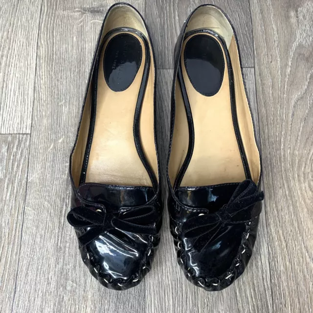 Kate Spade Black Patent Leather Lacey Driving Loafers 10