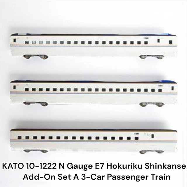 10-1664 N Gauge E5 Series Tohoku Shinkansen Hayabusa Extension Set A 3-Car Train