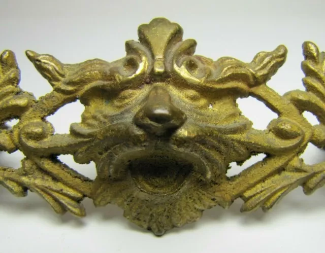 Pair Victorian MONSTER BEAST DEVIL DOG Pulls Bronze Brass Architectural Hardware