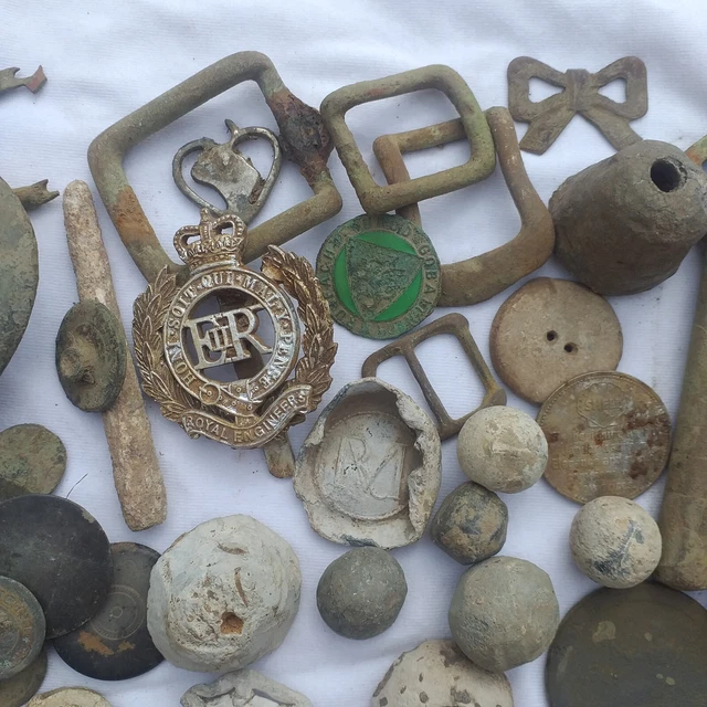 METAL DETECTING FINDS Artifacts Coins Buckles Spingle Whorls Lead Shot