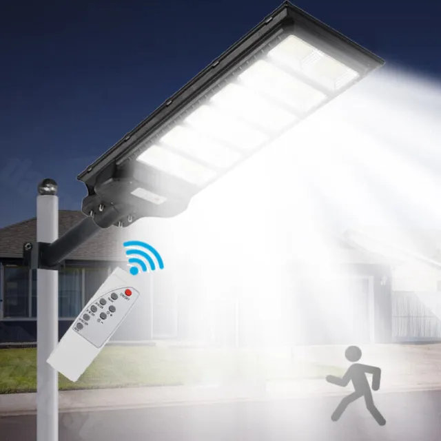 LED Straßenlampe mit Bewegungsmelder Solar Straßenlaterne Fluter Außen Strahler