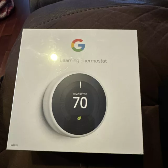 Google Nest Learning Thermostat 3rd Gen in White T3017US Sealed